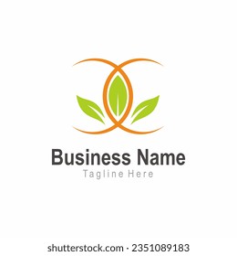 Green leaf beauty spa logo vector image