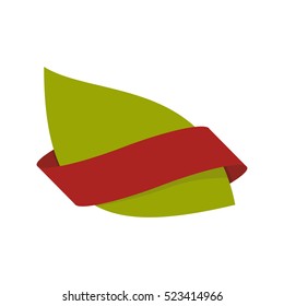 Green leaf bio emblem. Sign for natural product. Eco production logo