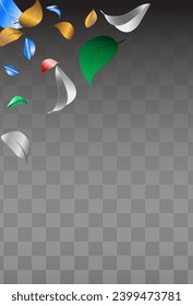 Green Leaf Blur Vector Black Transparent Background Wallpaper. Nature Foliage Black. Red Color Wind Branch. Leaves Metallic Illustration.