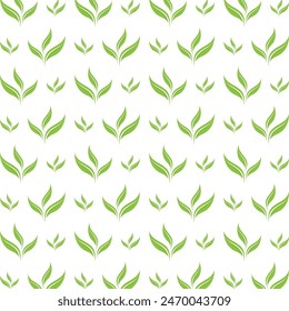 Green Leaf atemberaubende trendige mehrfarbige Wiederholungsmuster Vektorillustration Design