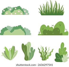 green leaf. green bushes in flat, bush