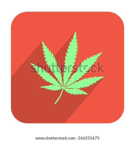 Green leaf of cannabis icon