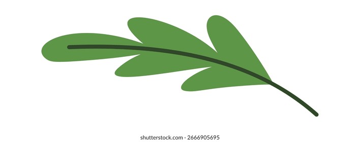 Green leaf Christmas decorative element