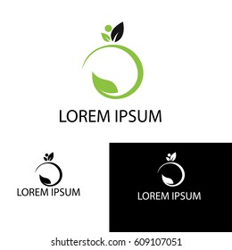 green leaf circle logo