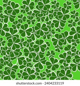 Green leaf clover illustration background. The vector is suitable to use nature background.