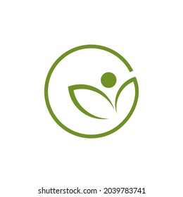 Diseño del logo vectorial de la comunidad de la hoja verde