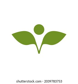 Diseño del logo vectorial de la comunidad de la hoja verde
