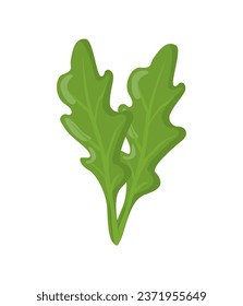 Green leaf concept. Botany and floristry, greenery. Ecology, nature and flora, conservation. Template, layout and mock up. Cartoon flat vector illustration isolated on white background