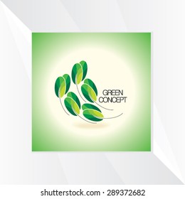 green leaf concept vector illustration 