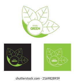 Green leaf creative logo template design. Vegan symbol, eco logo. Leaf and natural logo concept.