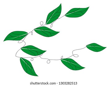 Green leaf design