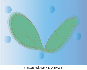 Green leaf design