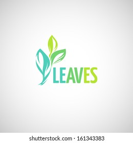 Green leaf. Design element