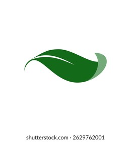 Green leaf design element representing nature and freshness for various applications