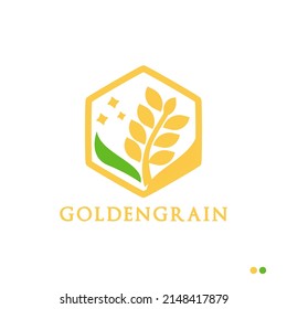 green leaf design logo with fresh colored circle for plantation plantation farming