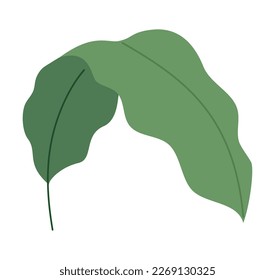 grünes Blattdesign auf Weiß