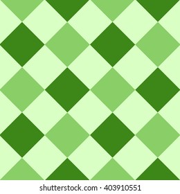 Green Leaf Diamond Chessboard Background Vector Illustration