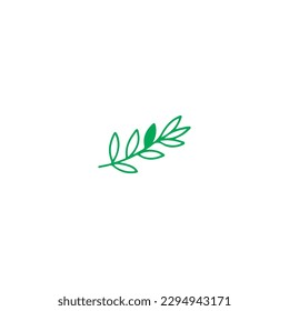 vector de ilustración de doodle de hoja verde