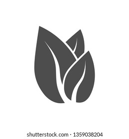 Green leaf, Eco icon. Vector illustration, flat design.