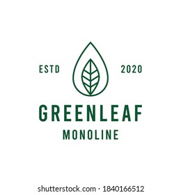 Green Leaf Eco Logo design Vector