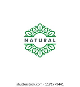 green leaf eco logo template vector illustration