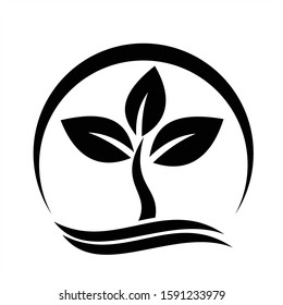Green Leaf eco organic Logo design vector template