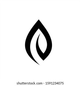 Green Leaf eco organic Logo design vector template