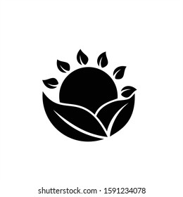 Green Leaf eco organic Logo design vector template