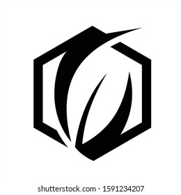 Green Leaf eco organic Logo design vector template