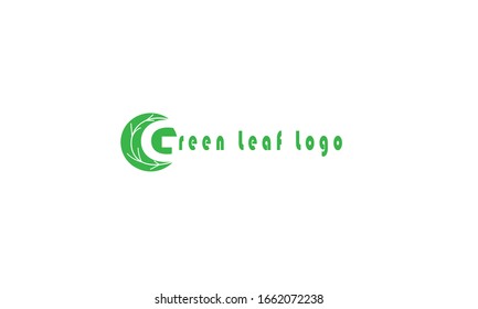 Green Leaf eco organic Logo design vector template. Latter G