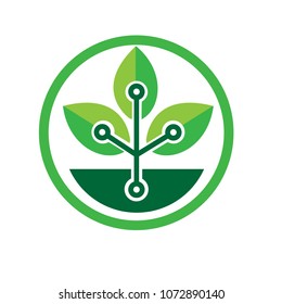 green leaf eco tech logo