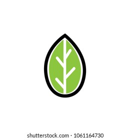 Green leaf eco vector illustration isolated