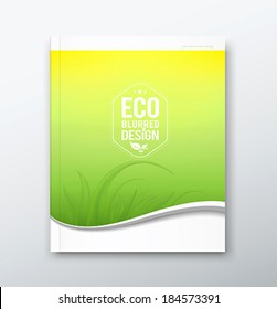 Green leaf ecology concept of annual report background. vector illustration
