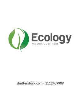 green leaf ecology concept logo icon vector template
