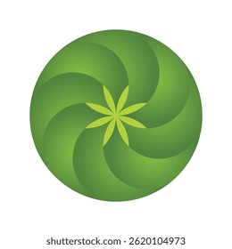Green leaf Ecology Health Logo Simple template illustration