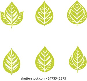 green leaf ecology icon vector