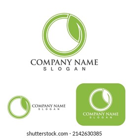 Green  leaf ecology Logo nature element vector