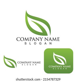 Green  leaf ecology Logo nature element vector