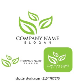 Green  leaf ecology Logo nature element vector