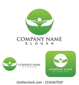 Green  leaf ecology Logo nature element vector