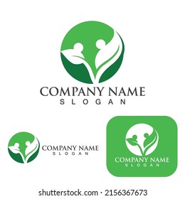 Green  leaf ecology Logo nature element vector
