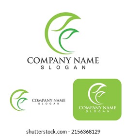 Green  leaf ecology Logo nature element vector