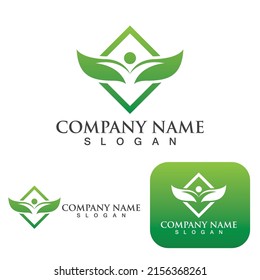 Grünes Blatt Ökologie Logo Naturelement Vektorgrafik