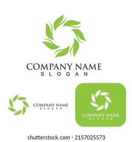Green  leaf ecology Logo nature element vector