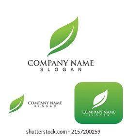 Green  leaf ecology Logo nature element vector