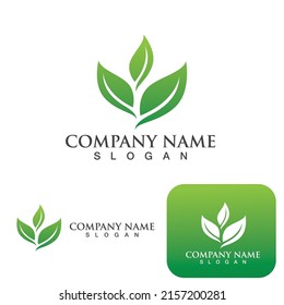 Green  leaf ecology Logo nature element vector
