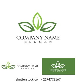 Green  leaf ecology Logo nature element vector