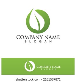 Green  leaf ecology Logo nature element vector