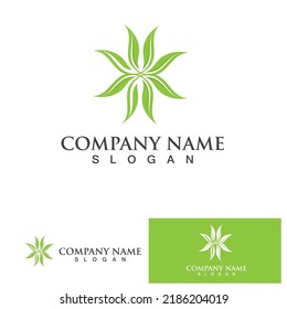 Green  leaf ecology Logo nature element vector