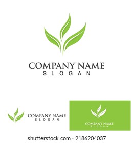 Green  leaf ecology Logo nature element vector
